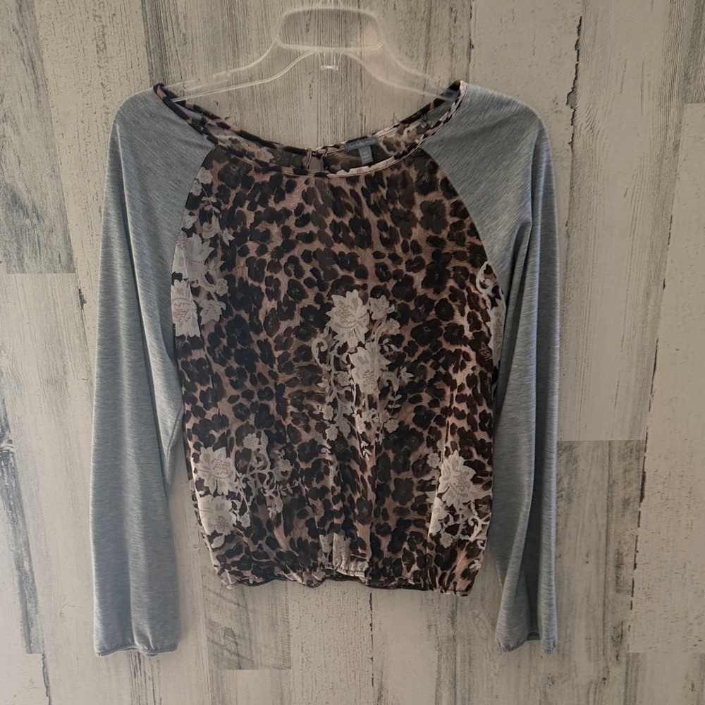 Leopard Print Long Sleeve Top
